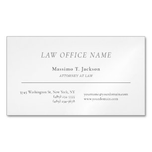 Professionell minimalistisk advokat juridik jurist magnetiska visitkort