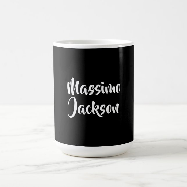 Professionell minimalistisk anpassad namn kaffemugg (Center)