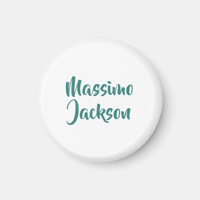 Professionell minimalistisk anpassad namn magnet (Framsidan)