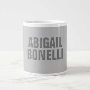Professionell minimalistisk djärv modern grått nam jumbo mugg
