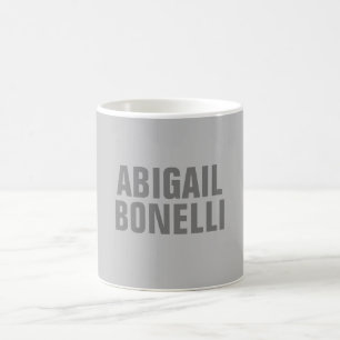 Professionell minimalistisk djärv modern grått nam kaffemugg