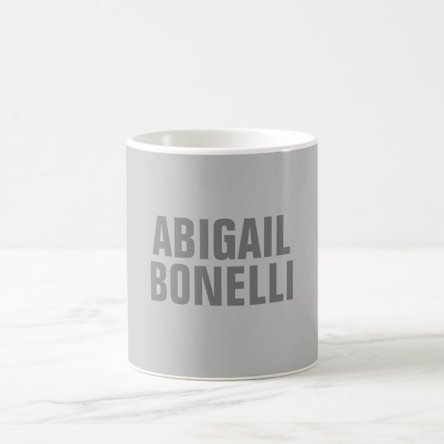 Professionell minimalistisk djärv modern grått nam kaffemugg (Center)