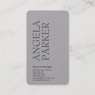 Professionell minimalistisk djärv modern grått nor visitkort