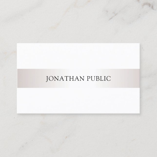 Professionell minimalistisk elegant design chic en visitkort (Framsida)