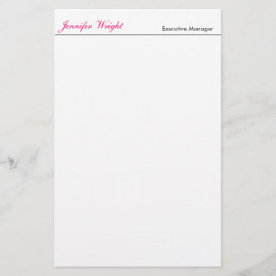 Professionell minimalistisk elegant kalligrafi brevpapper