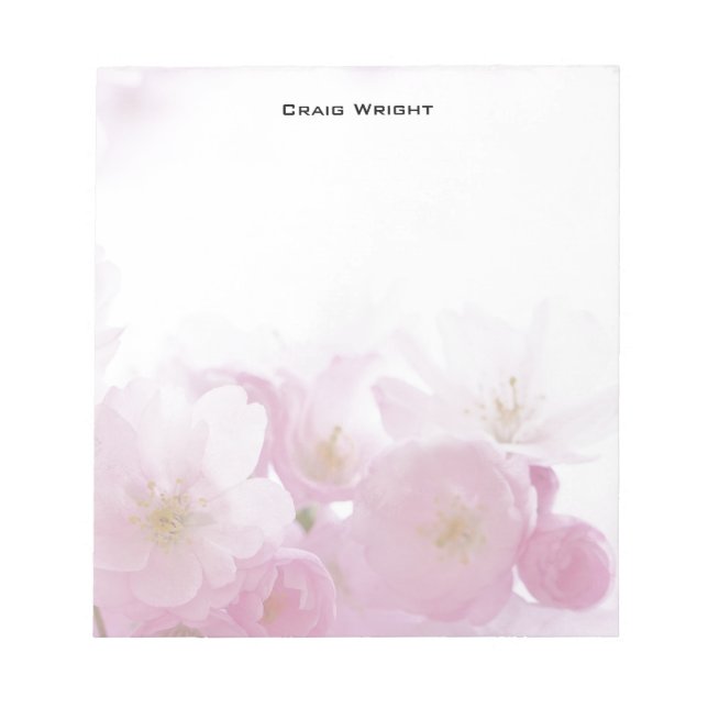 Professionell minimalistisk enkel blomster anteckningsblock (Framsida)