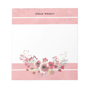 Professionell minimalistisk enkel blomster anteckningsblock