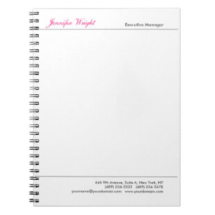 Professionell minimalistisk enkel elegant kalligra anteckningsbok