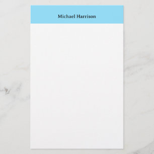 Professionell Minimalistisk Enkel Klassisk Blå Vit Brevpapper