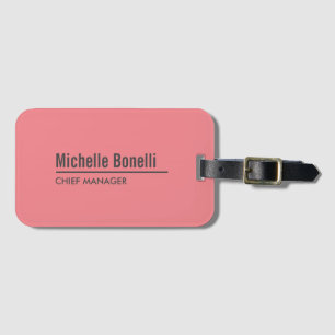 Professionell - minimalistisk, enkel koral Rosa Mo Bagagebricka