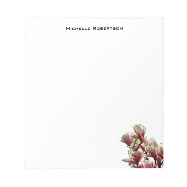 Professionell minimalistisk enkel modern blomster anteckningsblock (Framsida)