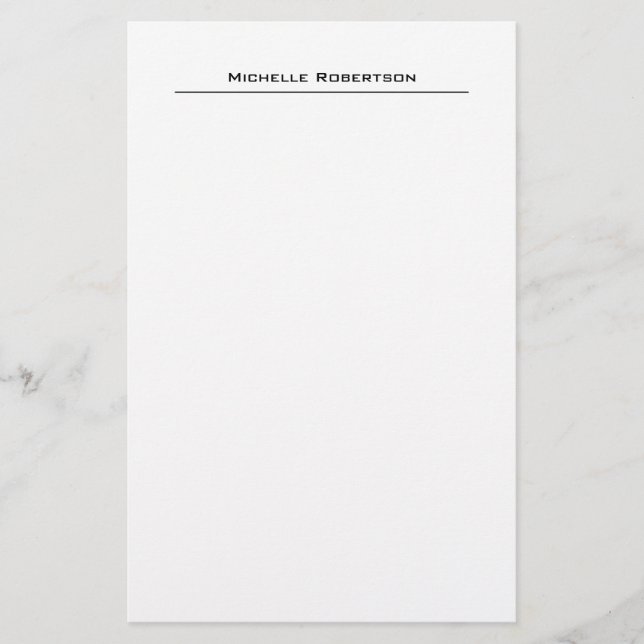 Professionell minimalistisk enkel modern brevpapper (Framsida)