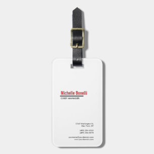 Professionell - minimalistisk enkel, modern, vit d bagagebricka