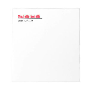 Professionell minimalistisk enkel vit modern enkel anteckningsblock