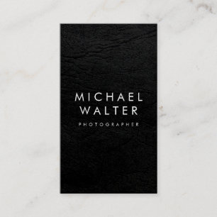 Professionell Minimalistisk Faux-läder Visitkort
