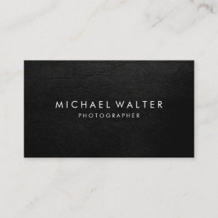 Professionell Minimalistisk Faux-läder Visitkort