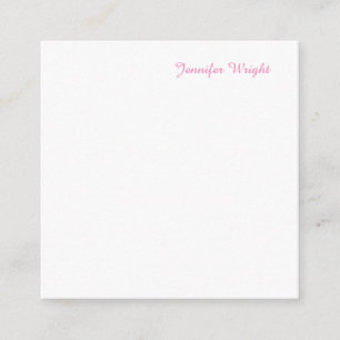 Professionell minimalistisk feminin rosa tilläggskort