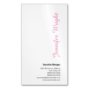 Professionell minimalistisk feminin vanlig elegant magnetiska visitkort