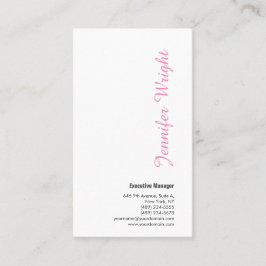 Professionell minimalistisk feminin vanlig elegant visitkort