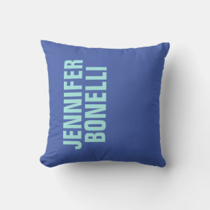 Professionell minimalistisk fet blå namn kudde