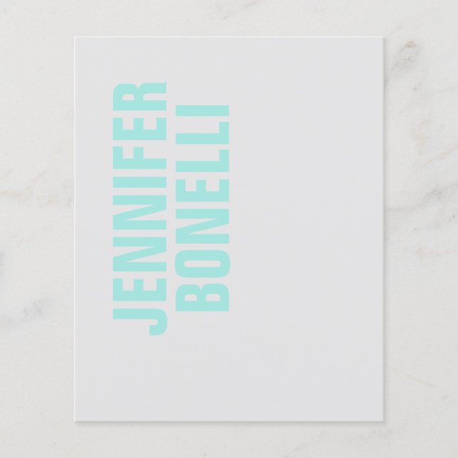 Professionell minimalistisk fet blå namn pappra la (Framsida)