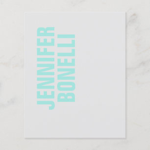 Professionell minimalistisk fet blå namn pappra la