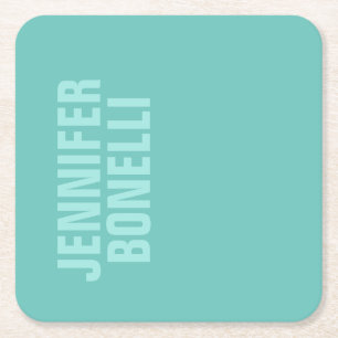 Professionell minimalistisk fet blå namn underlägg papper kvadrat