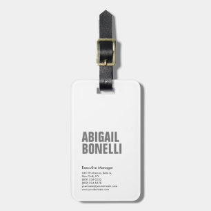 Professionell minimalistisk fet modern grått vit bagagebricka