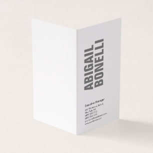 Professionell minimalistisk fet modern grått vit visitkort