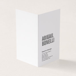 Professionell minimalistisk fet modern grått vit visitkort