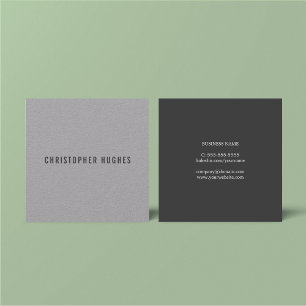 Professionell - minimalistisk Grått-nätverkskonsul Fyrkantigt Visitkort