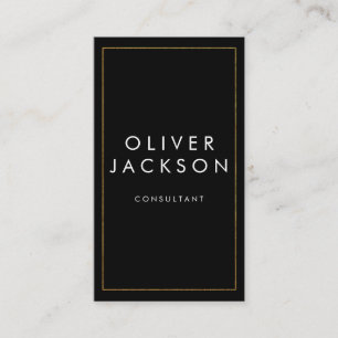 Professionell Minimalistisk Guld Gräns Visitkort
