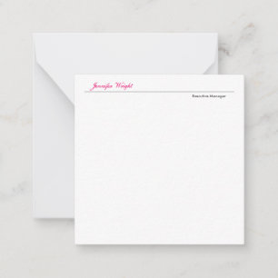 Professionell minimalistisk kalligrafi av vanlig e anteckningskort