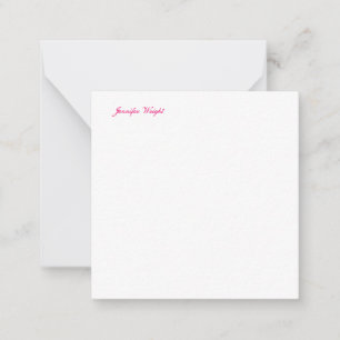Professionell minimalistisk kalligrafi av vanlig e anteckningskort