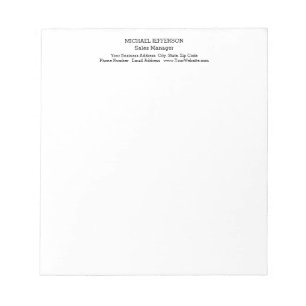 Professionell minimalistisk klassisk anteckningsblock