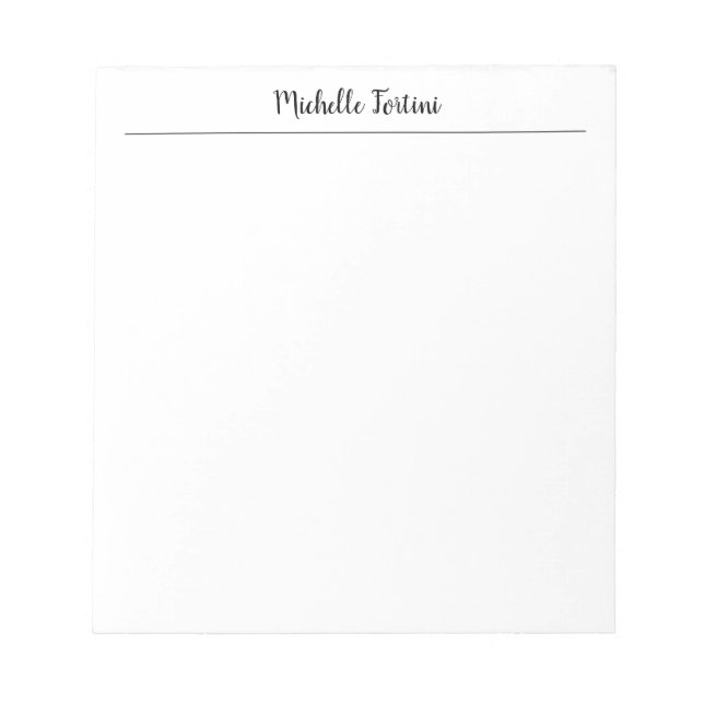 Professionell minimalistisk klassisk script anteckningsblock (Framsida)