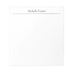 Professionell minimalistisk klassisk vit anteckningsblock