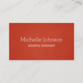 Professionell Minimalistisk kornig röd färg Visitkort