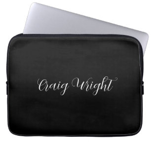 Professionell - minimalistisk Lägg till Namn-Perso Laptop Fodral