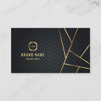 Professionell Minimalistisk lyx för svart och guld Visitkort