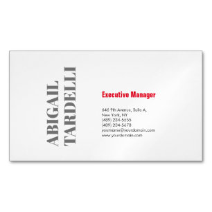 Professionell minimalistisk modern anpassad enfald magnetiska visitkort