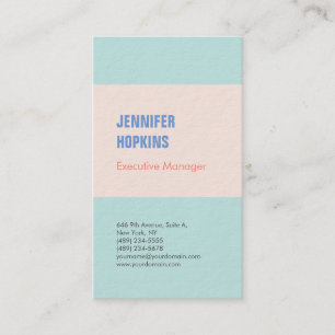 Professionell minimalistisk modern blå visitkort