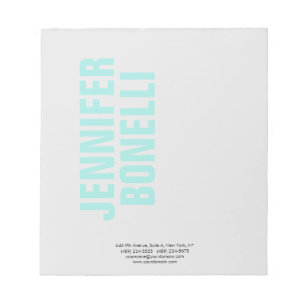 Professionell minimalistisk modern, djärv blå namn anteckningsblock