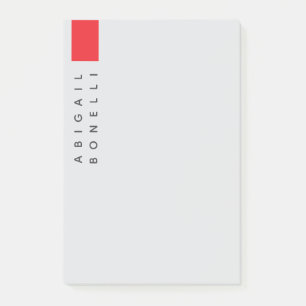 Professionell minimalistisk modern enfärgad grå post-it block