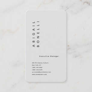 Professionell minimalistisk modern enfärgad grå visitkort
