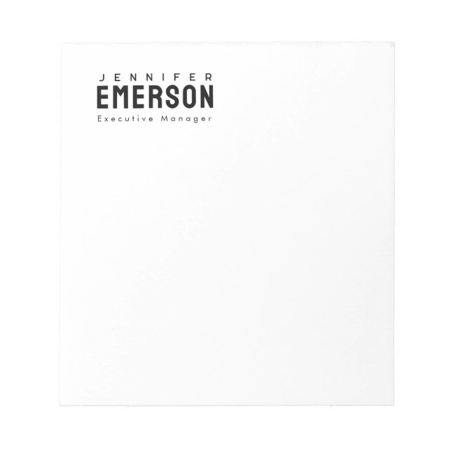 Professionell minimalistisk modern enkel  anteckningsblock (Framsida)