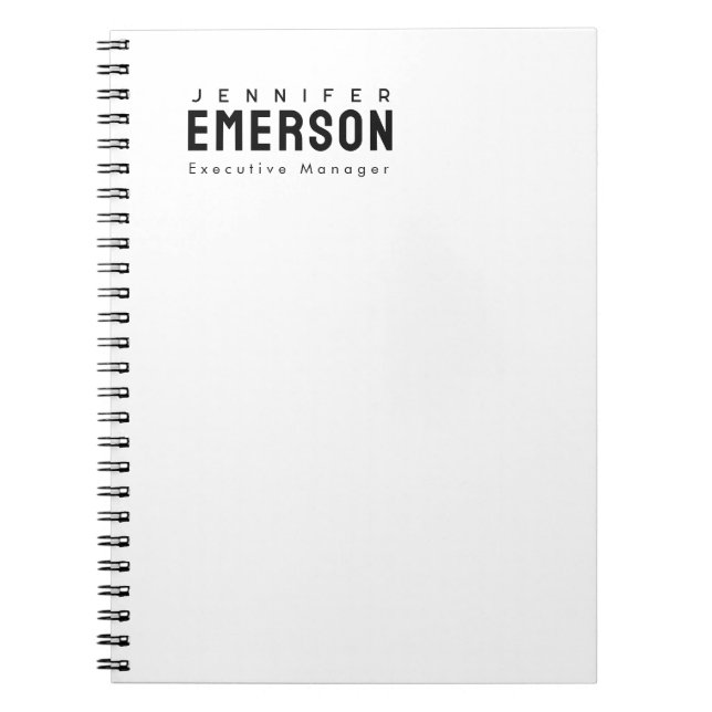 Professionell minimalistisk modern enkel  anteckningsbok (Framsidan)