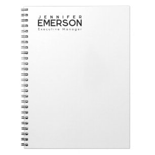Professionell minimalistisk modern enkel anteckningsbok