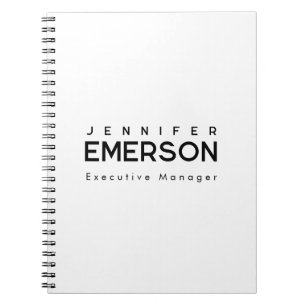 Professionell minimalistisk modern enkel anteckningsbok