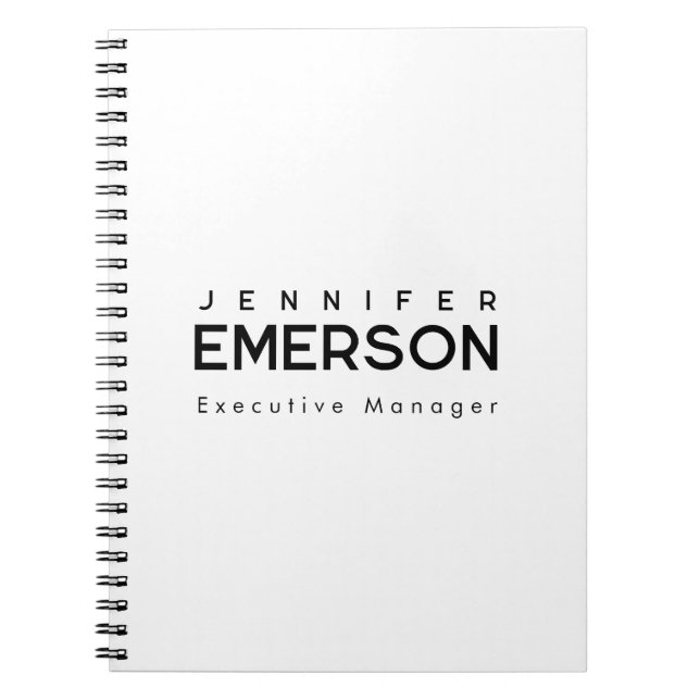 Professionell minimalistisk modern enkel  anteckningsbok (Framsidan)